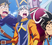Dai with the false hero party on Delmurin Island
